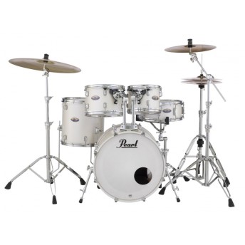 Pearl Decade Maple DMP 22" Fusion Plus 5 Piece Drum Kit with Hardware - White Satin Pearl