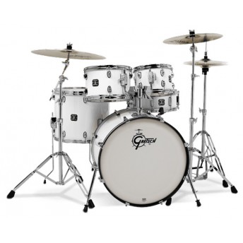 GRETSCH – GE4E825W – ENERGY SERIES 5-PCE 22" DRUM KIT WITH HARDWARE – WHITE