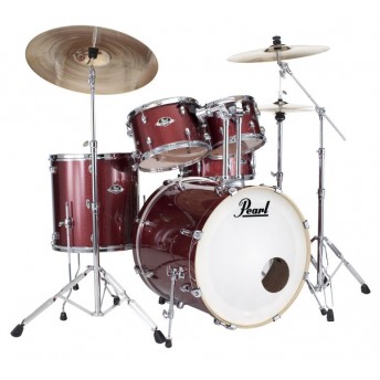 Pearl Export EXX 20" Fusion Drum Kit With Hardware - Black Cherry Glitter