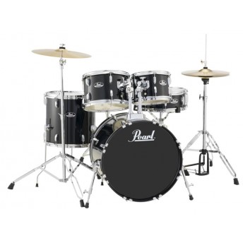 Pearl Roadshow 20" 5 Piece Fusion Drum Kit with Hardware and Cymbals Jet Black