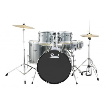 Pearl Roadshow 22" 5 Piece Fusion Plus Drum Kit with Hardware and Cymbals Charcoal Metallic