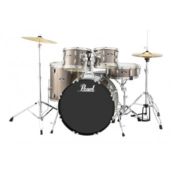 Pearl Roadshow 22" 5 Piece Fusion Plus Drum Kit with Hardware and Cymbals Bronze Metallic