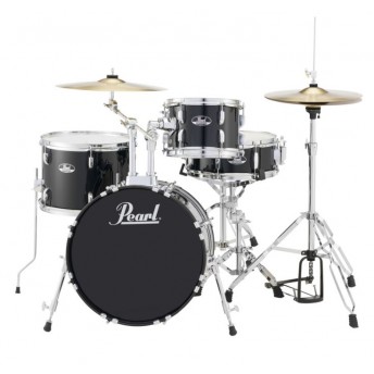 Pearl Roadshow 18" 4 Piece Drum Kit with Hardware and Cymbals Jet Black