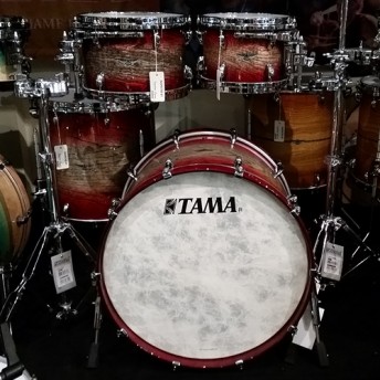 Tama Star Walnut 4 Piece Drum Kit Shell Set - Garnet Japanese Sen Burst Finish